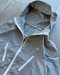 LEOPARD WATER REACTIVE RAIN JACKET - GREY