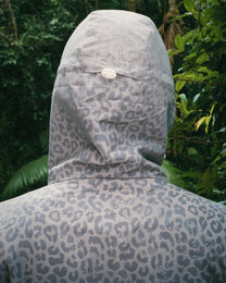 LEOPARD WATER REACTIVE RAIN JACKET - GREY
