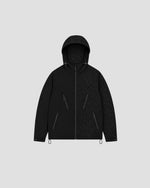 LEOPARD WATER REACTIVE RAIN JACKET - BLACK