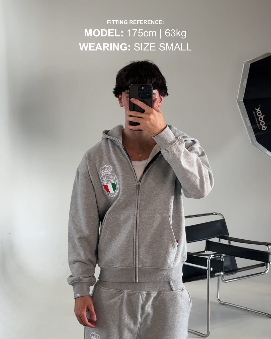 ITALIA ZIPPER - GREY