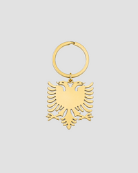 ALBANIA EAGLE KEYCHAIN - GOLD