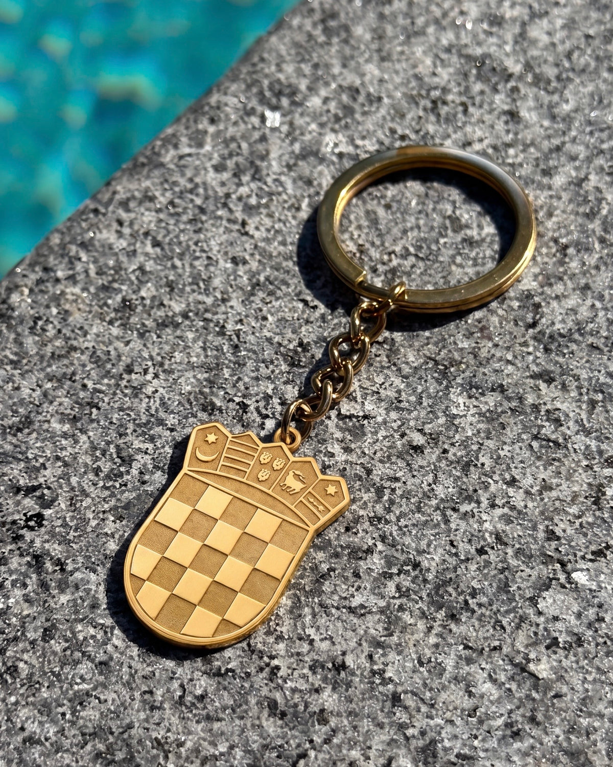 CROATIA KEYCHAIN - GOLD